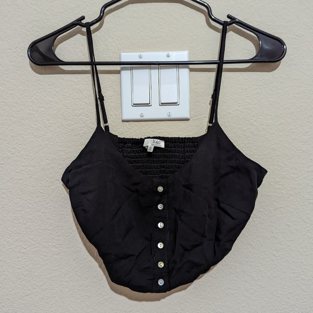 Button Crop Top/Tank Top